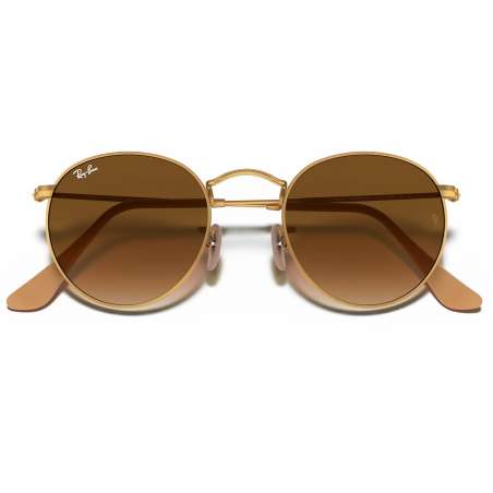 Ray Ban Round Metal Gold - Gradient Brown