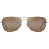Maui Jim Na'auao Shiny Light Gold W/Red &Brown