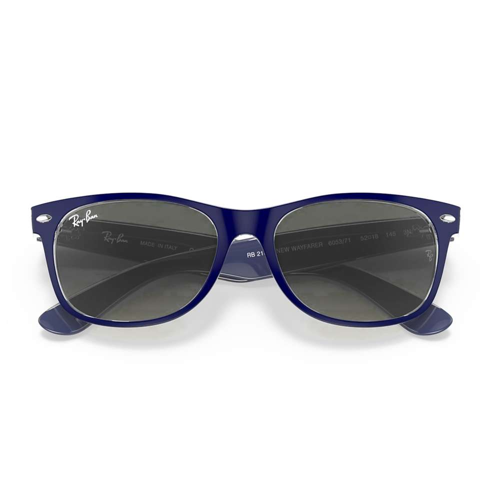 New Wayfarer Top Matte Blue on Transparent