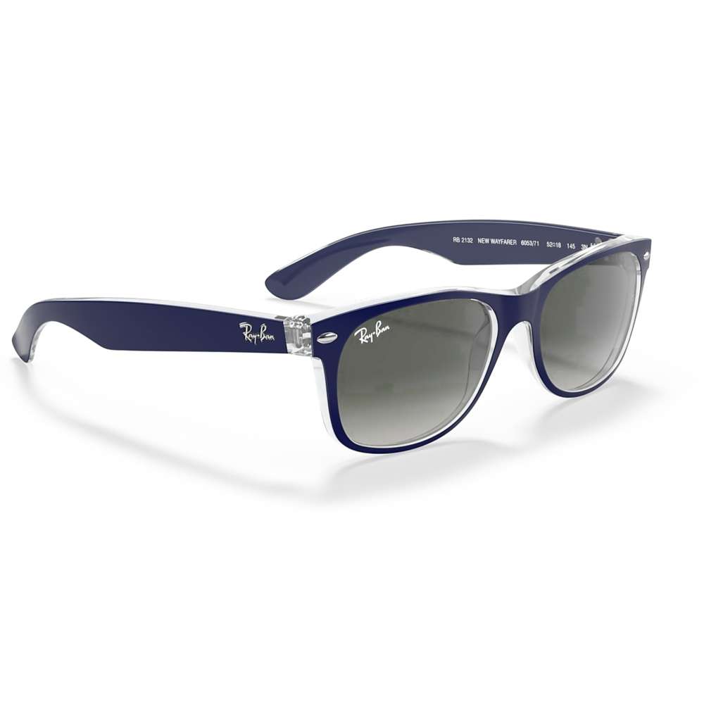 New Wayfarer Top Matte Blue on Transparent